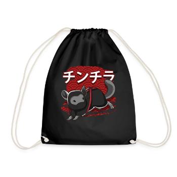 Ninja Chinchilla - Turnbeutel - Schwarz - Vorne