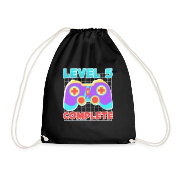 5ème anniversaire garçon 5 ans fils enfant - Sac de sport léger - noir - Devant