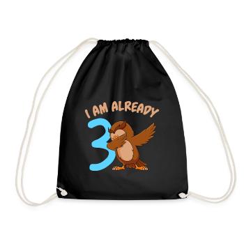 3ème anniversaire J’ai déjà 3 ans - Sac de sport léger - noir - Devant
