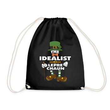 The Idealist Leprechaun St Patrick's Day - Drawstring Bag - black - Front