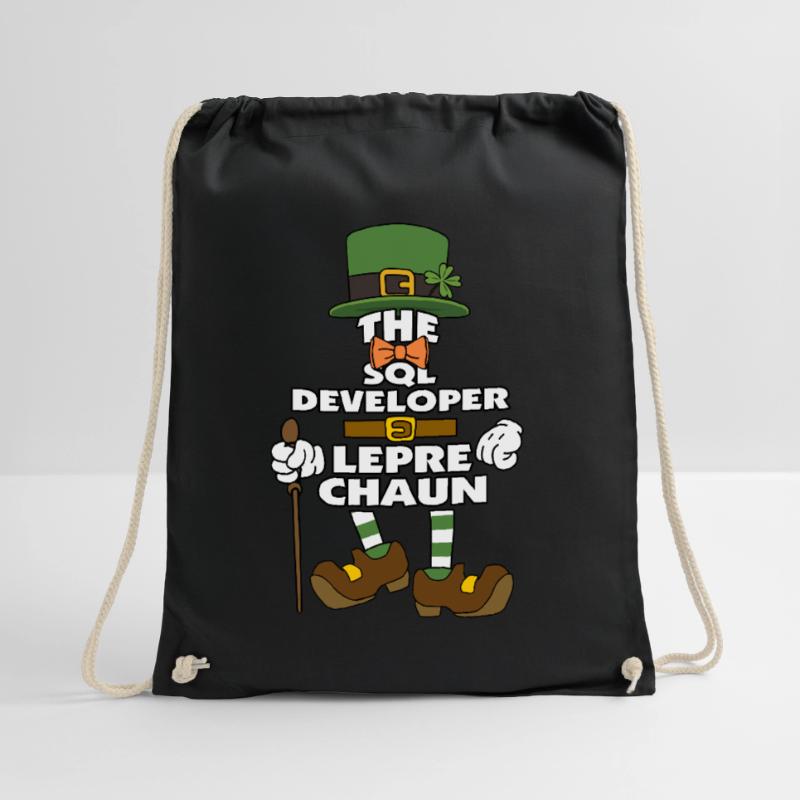 The Sql Developer Leprechaun St Patrick's Day Drawstring Bag