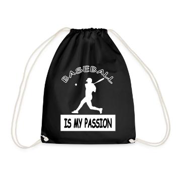 Baseball Play Baseball Player Gift Idea - Drawstring Bag - black - Front