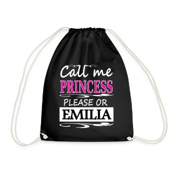 I'm Emilia, my name is Emilia Gift Idea - Drawstring Bag - black - Front