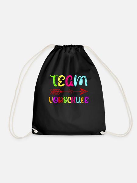 Vorschulkind Team Vorschule Einschulung - Turnbeutel - Schwarz