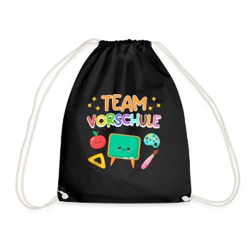Vorschule Team Vorschüler Vorschulkinder - Turnbeutel - Schwarz - Vorne