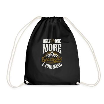 Geocaching Only One More Cache I Promise - Drawstring Bag - black - Front