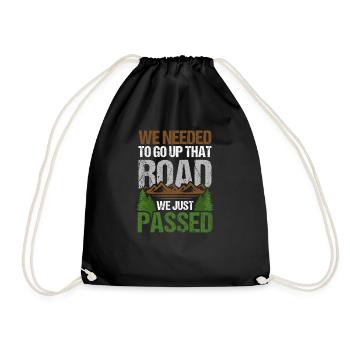 Geocaching Go Up That Road We Just Passed - Drawstring Bag - black - Front