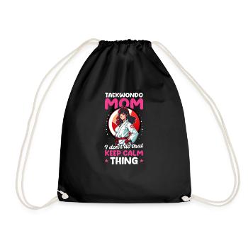 Taekwondo Fighter Taekwondo Maman Non Garde Calme Chose - Sac de sport léger - noir - Devant