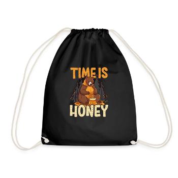 Beekeeper Time Is Honey - Drawstring Bag - black - Front