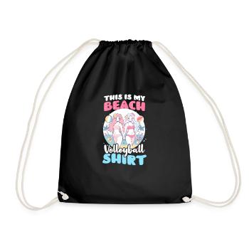 Beach Volleyball My Beach Volleyball Outfit - Drawstring Bag - black - Front