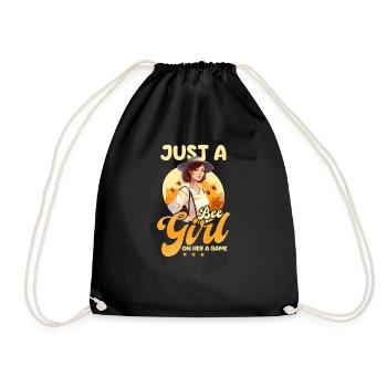 Beekeeper Bee Girl On Game - Drawstring Bag - black - Front