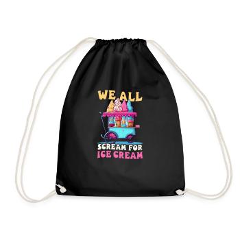 Vendeur de crème glacée All Scream For Ice Cream - Sac de sport léger - noir - Devant