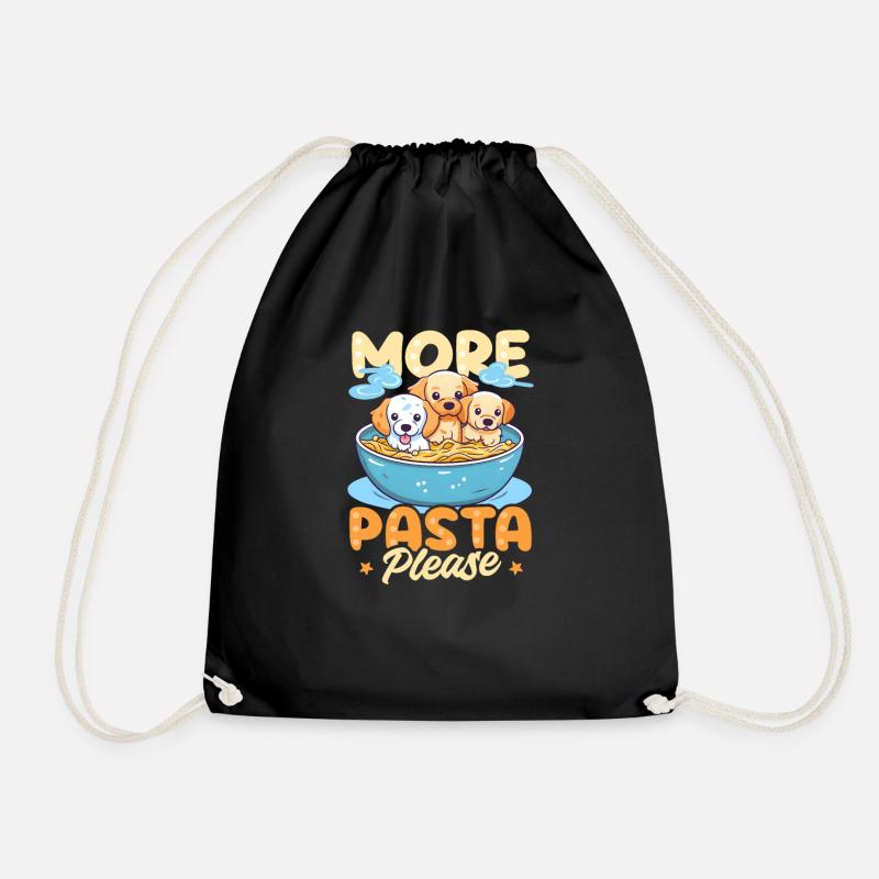 Pasta-Liebhaber Mehr Pasta Bitte - Turnbeutel - Schwarz
