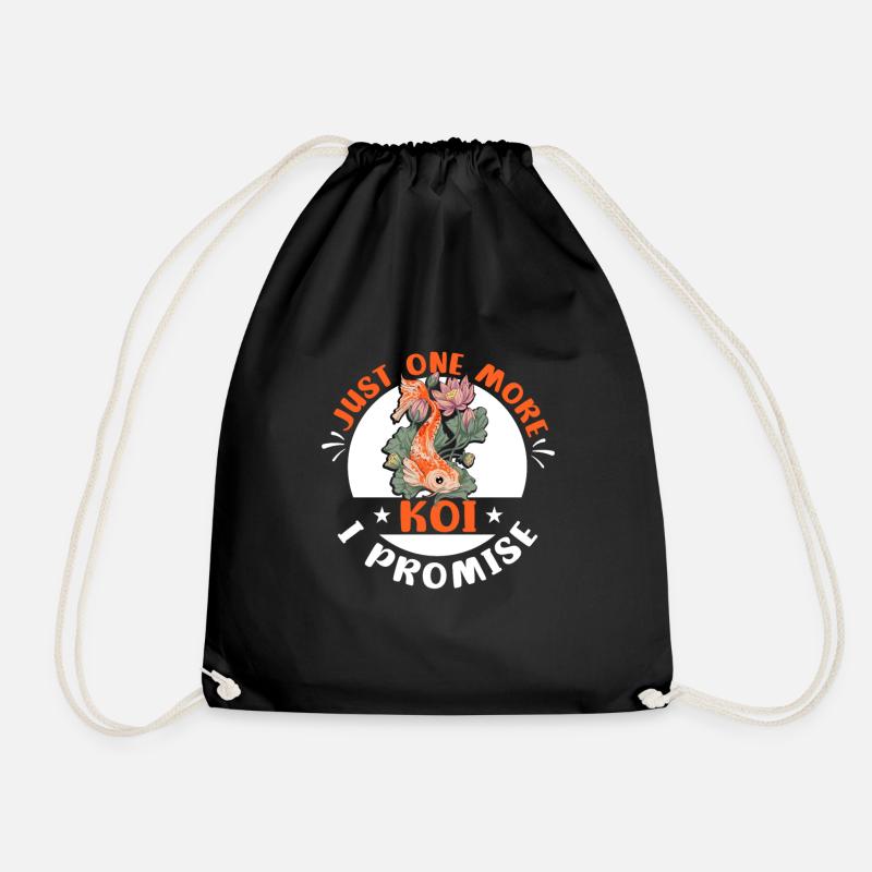 Koi Fish Japanese - Drawstring Bag - black
