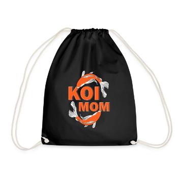 Koi Fish Japanese - Drawstring Bag - black - Front