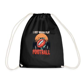 Football Halloween veut jouer au football - Sac de sport léger - noir - Devant