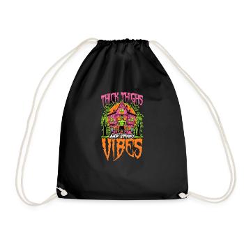 Musculation Halloween Cuisses épaisses Vibrations effrayantes - Sac de sport léger - noir - Devant
