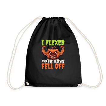 Culturisme Halloween fléchi est tombé - Sac de sport léger - noir - Devant