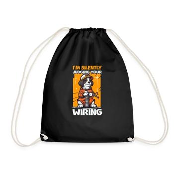 Poteau de monteur de lignes jugeant silencieusement votre essorage - Sac de sport léger - noir - Devant