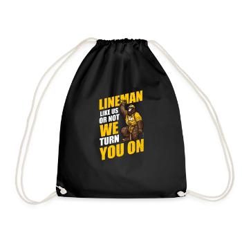 Poteau de monteur de lignes Comme nous ou non, nous vous allumons - Sac de sport léger - noir - Devant