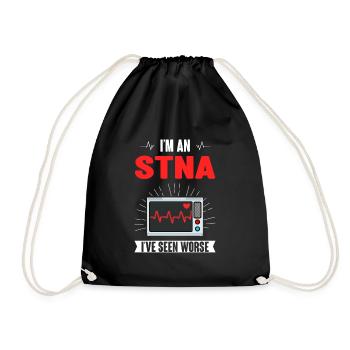 STNA Staatlich geprüfte Pflegeassistentin - Turnbeutel - Schwarz - Vorne