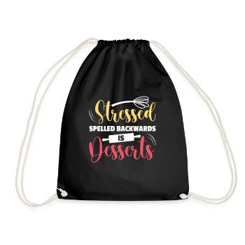 Cake Artist Cake Decorator Cake Decorator B - Drawstring Bag - black - Front