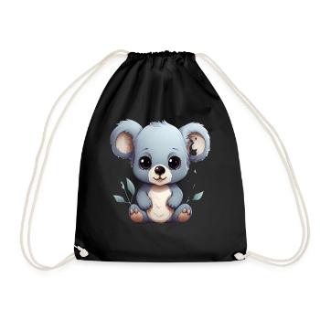 Cute Koala Baby - Drawstring Bag - black - Front