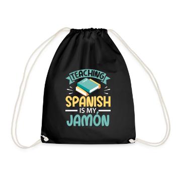 Spanish Teacher Maestra Bilingual Teacher - Drawstring Bag - black - Front