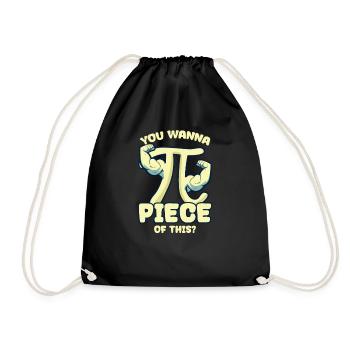 Pi Day You Wanna Pi Piece Of This - Drawstring Bag - black - Front