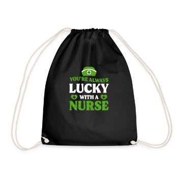 Infirmière de la Saint-Patrick toujours chanceuse avec un - Sac de sport léger - noir - Devant