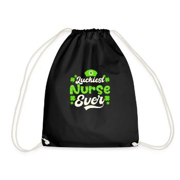 Infirmière de la Saint-Patrick L’infirmière la plus chanceuse de tous les temps - Sac de sport léger - noir - Devant