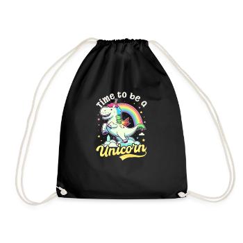 Licorne Il est temps d’être licorne - Sac de sport léger - noir - Devant