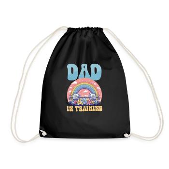 Future Dad Dad In Training - Drawstring Bag - black - Front