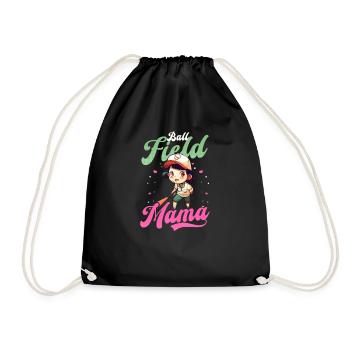 Baseball Maman Terrain De Balle Maman - Sac de sport léger - noir - Devant