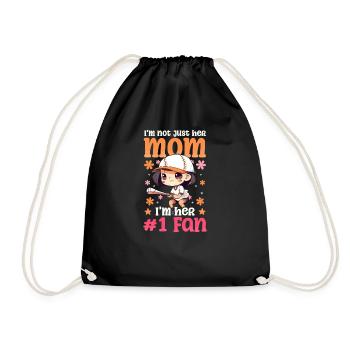 Maman de baseball, pas seulement sa mère, fan numéro un - Sac de sport léger - noir - Devant