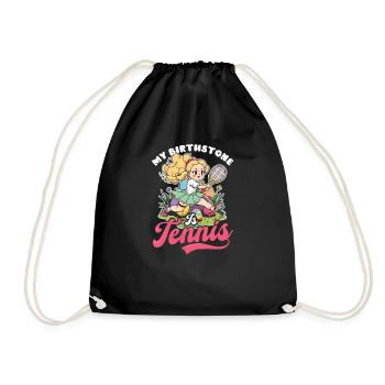 Tennis La pierre de naissance de Pâques est le tennis - Sac de sport léger - noir - Devant