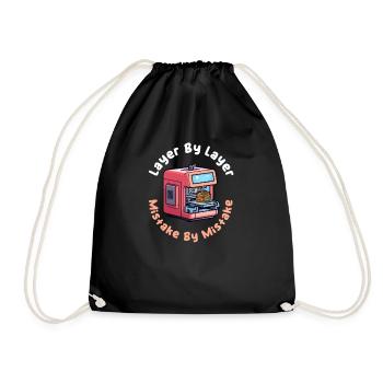 Impression 3D couche par couche, erreur par erreur - Sac de sport léger - noir - Devant