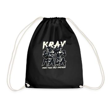 Krav Maga More Than Self-Defense - Drawstring Bag - black - Front