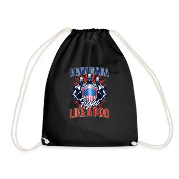 Krav Maga Fight Like Pro - Drawstring Bag - black - Front