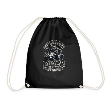 Krav Maga Precision Power Protection - Drawstring Bag - black - Front