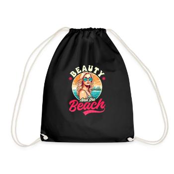Sommerurlaub Schönheit Und Strand - Turnbeutel - Schwarz - Vorne