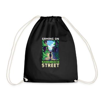 St. Patricks Day Gaming Gaming sur Shamrock Street - Sac de sport léger - noir - Devant