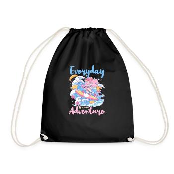 Kite Surfing Is An Adventure - Drawstring Bag - black - Front