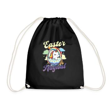Pâques chrétienne Pâques est une licorne magique - Sac de sport léger - noir - Devant