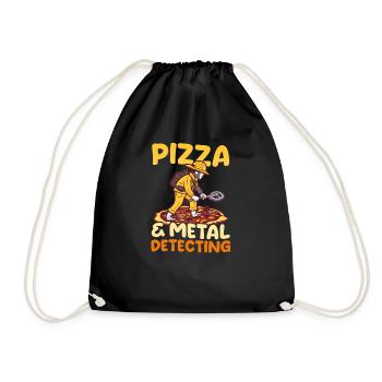 Metalldetektion von Pizza und Detektion - Turnbeutel - Schwarz - Vorne
