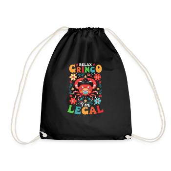 Mexico Lover Relax Gringo I'm Legal - Drawstring Bag - black - Front