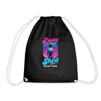 Im A Video Gamer Lucky Gaming Outfit - Drawstring Bag - black - Front