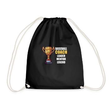 Baseball Coach Leader Mentor Legend - Drawstring Bag - black - Front