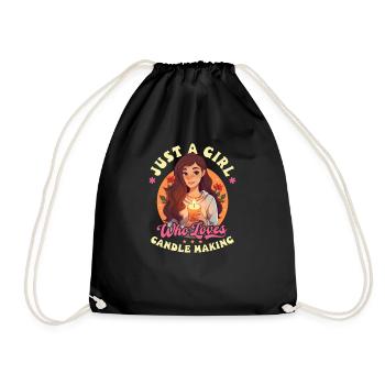 Fabrication de bougies Fille Aime Fabrication de bougies - Sac de sport léger - noir - Devant