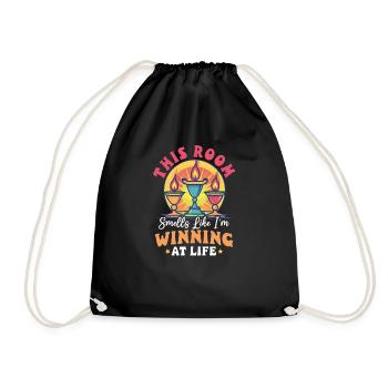 Candle Making Room Smells Like Winning at Life - Drawstring Bag - black - Front